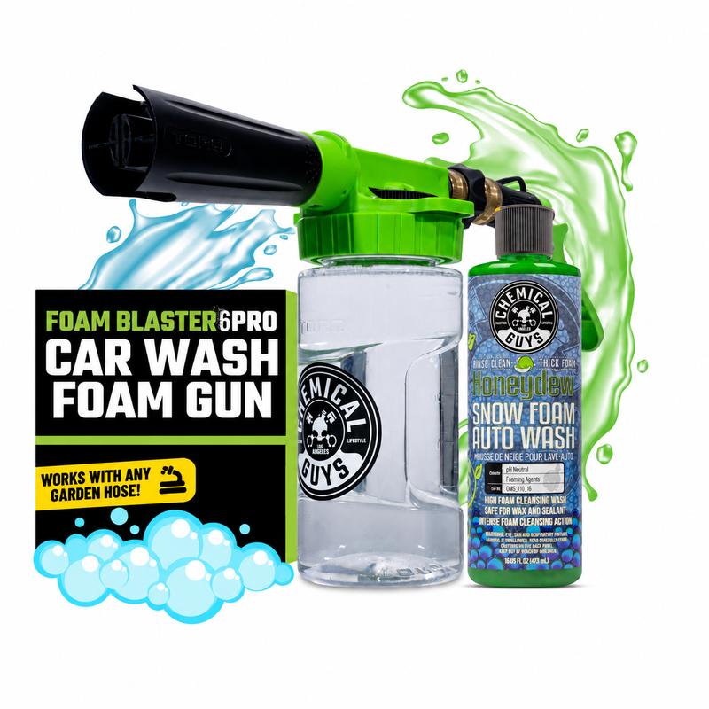 CHEMICAL GUYS TORQ Foam Blaster 6 Pro Bundles - Foam Wash Gun, Quick Connect, Soap Cannon with Adjustable Nozzle, Snow Foam, Efficient Car Cleaning, Detailing Products, Car Detailing, Car Cleaning Kit, Foam Cannon Automotive, Car Wash Set, Foam Cleaner Sp from Chemical Guys