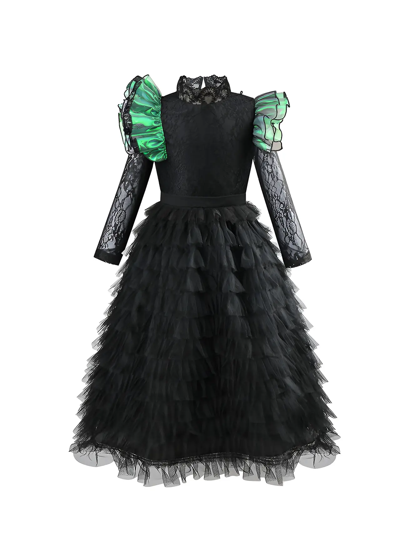 3-10Y Black 02 Cartoon Cosplay Costume Fancy Carnival Kids Lace Mesh Clothes Performance Princess Theme Party Holiday Girls Ball Gown Children Cocktail Dress