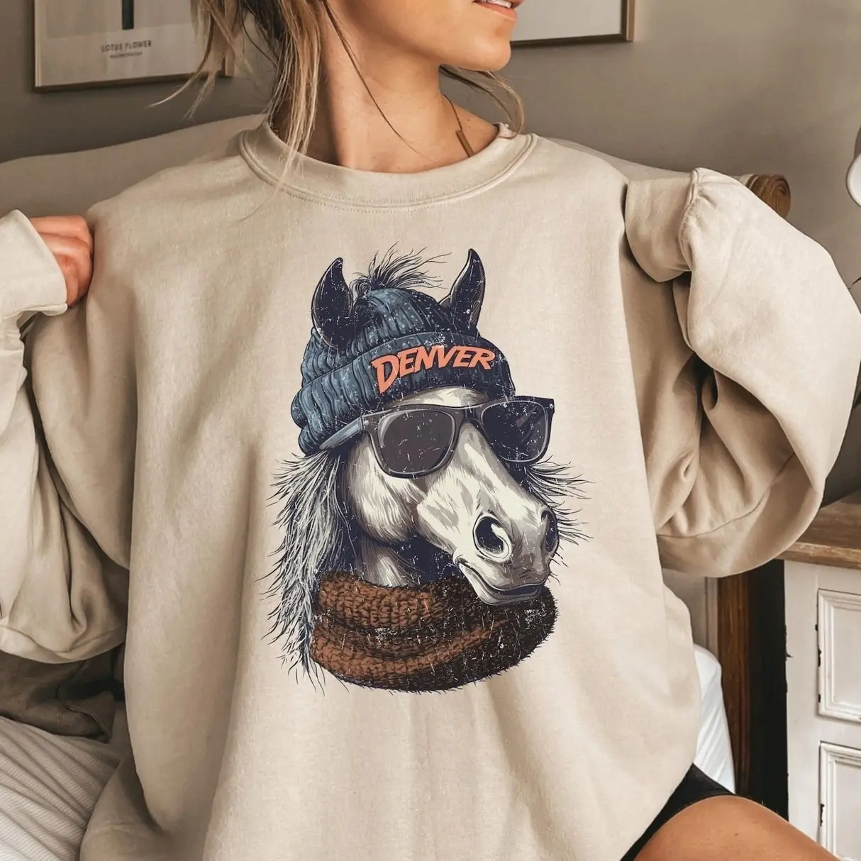 Denver Football Vintage Mascot Sweatshirt, Retro Denver Football Crewneck Shirt, Broncos Football Fans Gift, Sunday Football, Denver Shirt