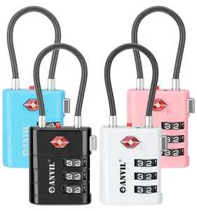 TSA Approved Luggage Locks for Travel – 3 Digit Combination, Easy Set for Suitcases & Backpacks