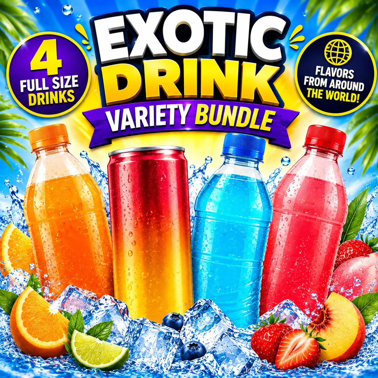 EXOTIC DRINK VARIETY BUNDLE – 4 FULL SIZE DRINKS