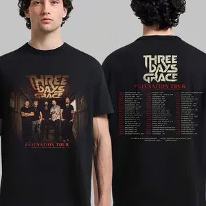 Vintage Three Days Graces Alienation Tour 2026 North America Cities Dates Two Sided Shirt, Band Rock Music Lovers, Gift For Fan.