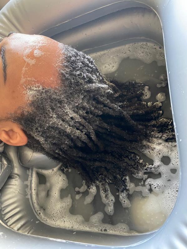 Inflatable Shampoo Basin for Bedridden and Disabled, Portable Shampoo Bowl for Injured, Hair Washing Basin for Childred, Pregnant Woman, Easy Hair Washing at Home