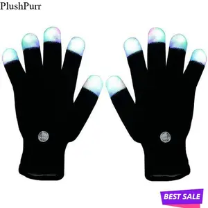 2026 Upgraded LED Glow Finger Gloves - Flashing Rave Gloves for Parties & Concerts, Fun Nighttime Accessories & Holiday Birthday Gifts