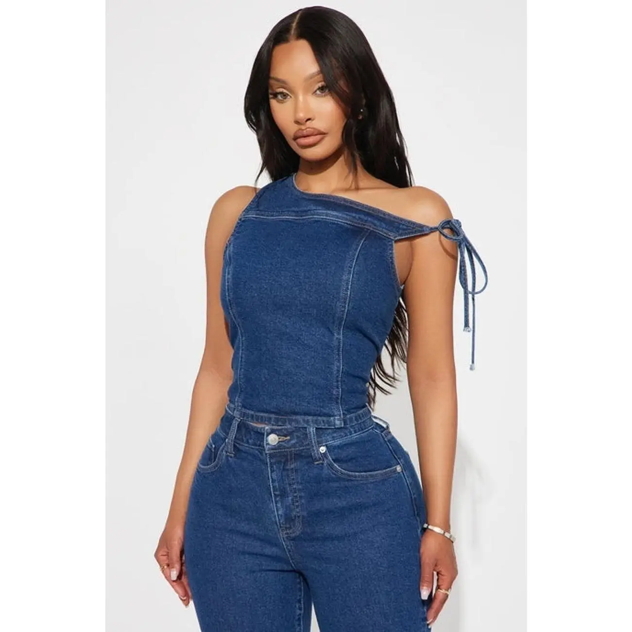 Chloe Denim Capri Set - Medium Wash 9