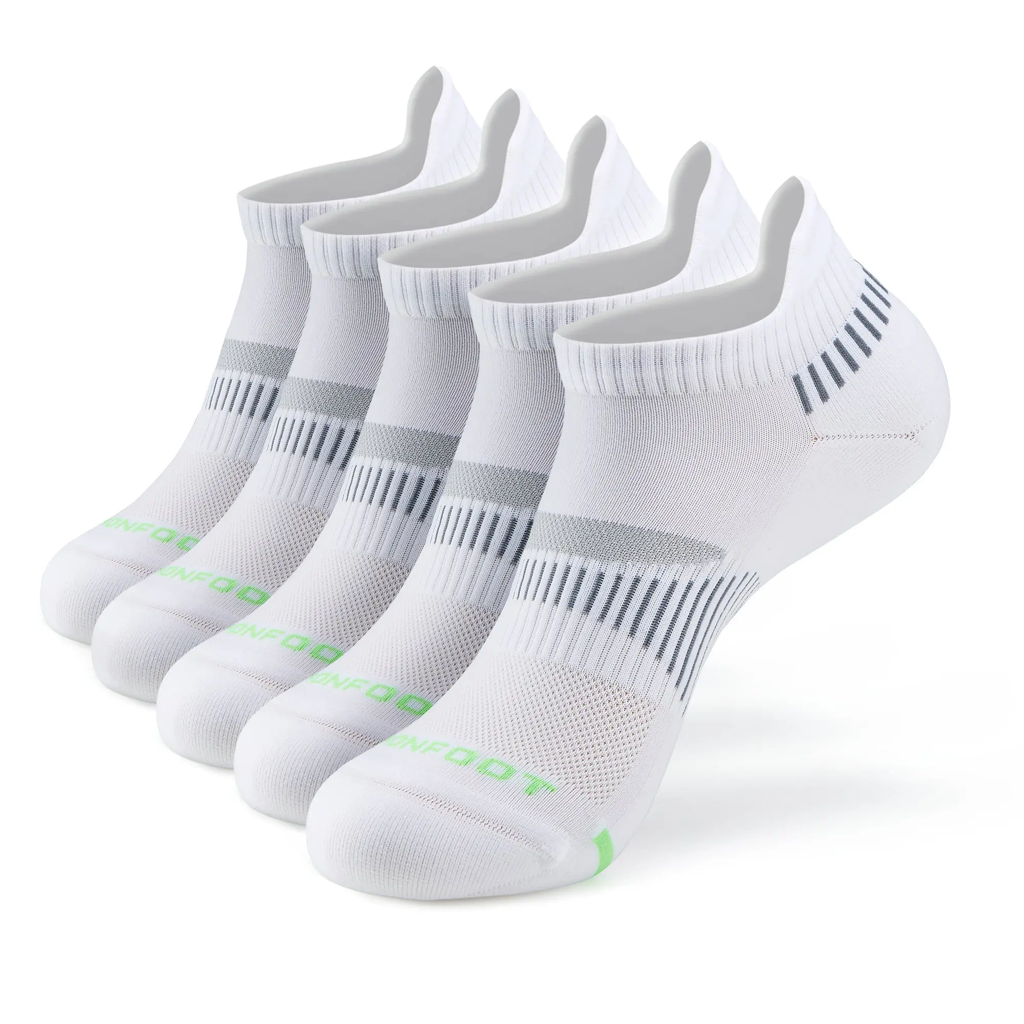 Monfoot Sports & Daily Wear Breathable Ankle Socks 5-Pack for Men and Women