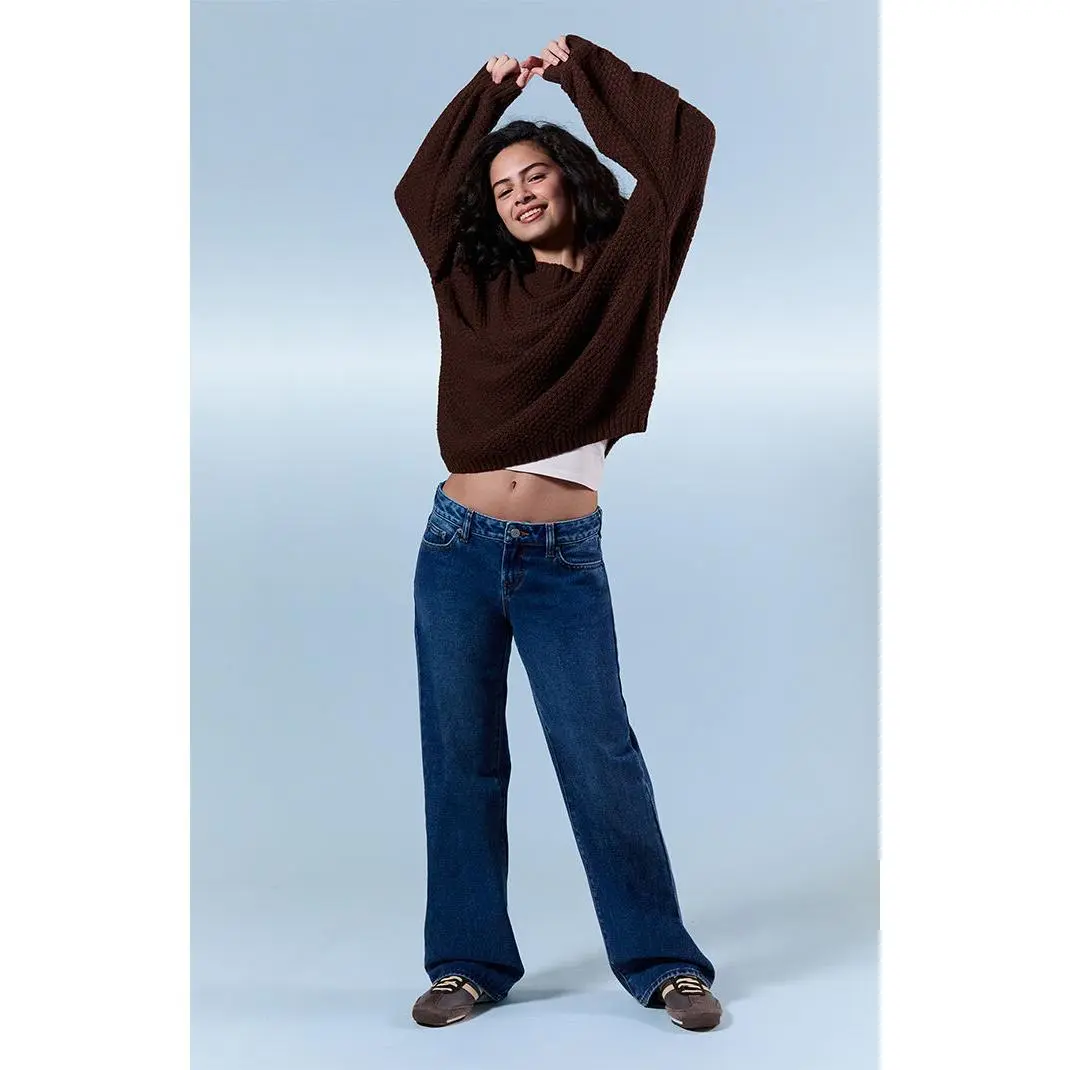 Pacsun Women's Zoe Low Rise Girlfriend Jeans Medium Blue