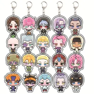 JoJo's Bizarre Adventure Golden Wind Acrylic Keychain - Anime Backpack Accessories Keychains - Unique Keychains for Personal Style, Cute Keychains for Bags and Keys, Durable, Lightweight and Perfect for Personal Style, Collecting and Gifting