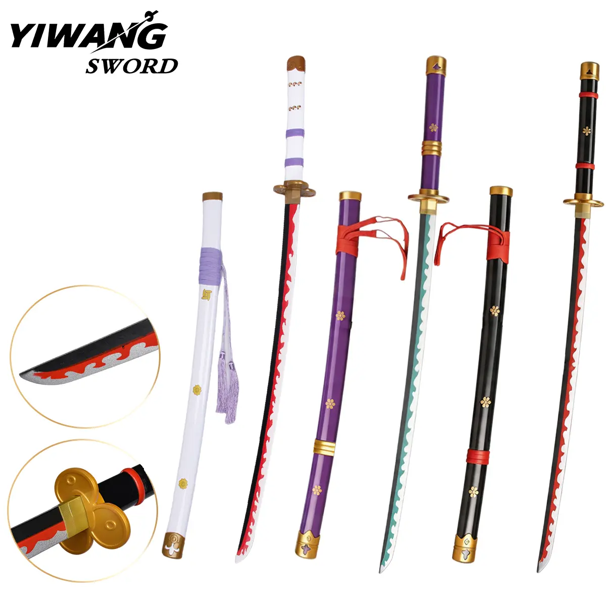 40-Inch Long Bamboo Sword with Non-Sharp Blade, Suitable for Anime Cosplay, Wooden Ninja Knife, Full-Size Japanese Sword, Original Samurai Sword Gift