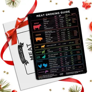 Meat Temperature   BBQ  Guide -   Pellet Grill Accessories - , Time,  Temp - BBQ Accessories - Grilling Gifts for Men