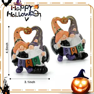 Handmade Halloween Gnomes Decorations for Home Table Ornaments - Set of 2