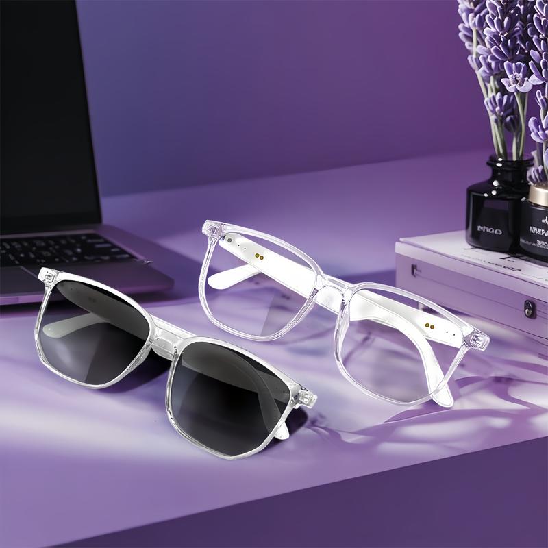 Bluetooth Smart Glasses with Mic, UV Protection Sunglasses, Waterproof Audio Eyewear for Men & Women, Ideal for Summer Motorcycle Riding Wearable