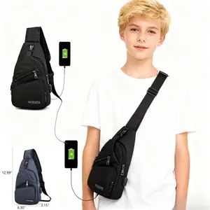 Mens Sling Bag Cross Body Handbag Chest Bag Shoulder Pack Sports Travel Backpack