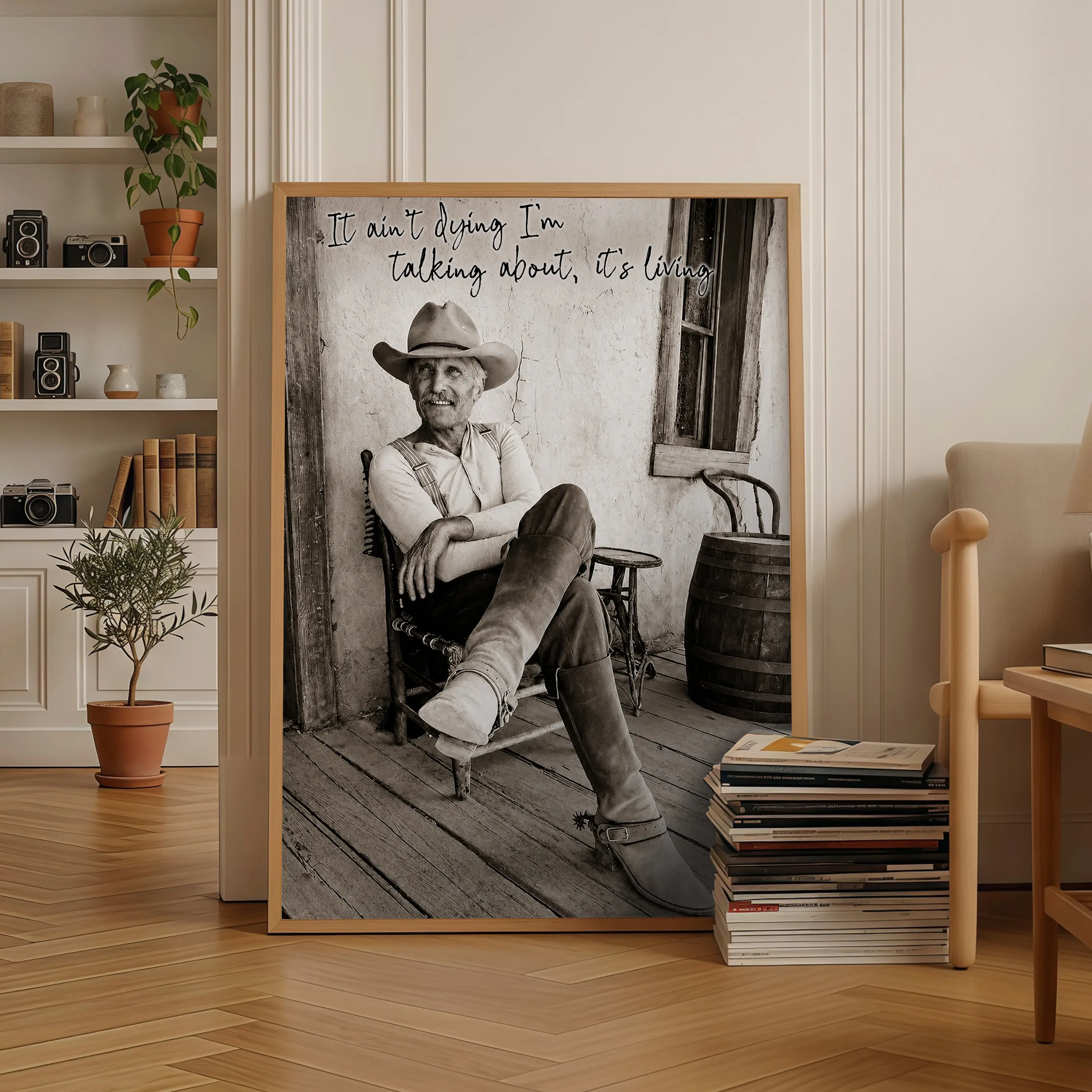 [NO FRAME] Vintage Lonesome Dove Movie Poster, Gus McCrae "it ain't dying i'm talking about" , Lonesome Dove Poster, Classic Western Wall Art, Aesthetic Print, Wall Decor
