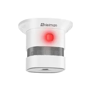 Heiman Home Safety Sensor, Quick Install, High-Accuracy Photoelectric Sensing, 10-Year Replaceable Battery, Compact Design, Loud 85dB Alert, Easy Test & Silence (1 Pack)