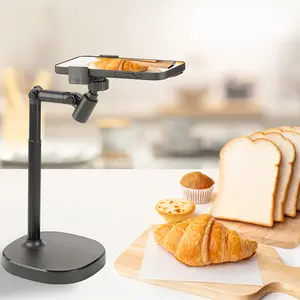 Mobile Phone Holder, Universal Adjustable Mobile Phone And Tablet Holder, 360 ° Rotating Flexible Arm, Heavy-duty ABS Base, Suitable For All Models Of Mobile Phones, Used For Live Streaming, Photography, Video Recording