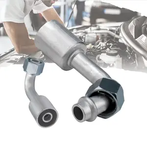 #10 13mm Beadlock Fitting 90 Degree Female Nut O-ring with Ferrule for AC Air Conditioning Standard Barrier Hose 5/8