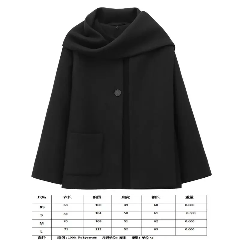 Y scarf jacket   black