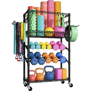 Home Gym Organizer, Yoga Mat Organizer & Weight Rack