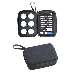 Golf Accessory Storage Case, EVA Hard Shell Golf Ball Holder for 6 Balls, Portable Golf Tee & Tool Organizer Bag, Protective Golf Kit Carrying Case for Outdoor Sports