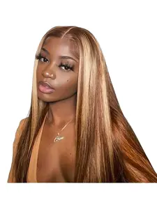 Wear and Go Glueless Wigs Human Hair Pre Plucked Pre Cut 5x5 HD Lace Closure Wigs Human Hair 4/27 HD Honey Blonde Wig Human Hair 200% Highlight Bleached Knots Straight Wigs