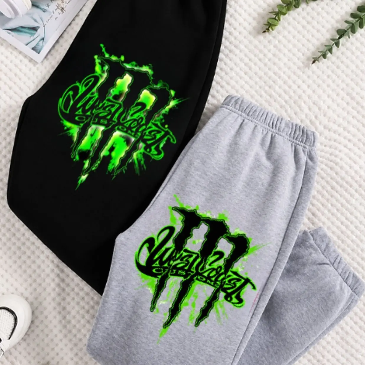 Ghost Energy Graphic Sweatpants, Unisex Oversized Joggers, Soft Cotton Blend Fleece, Relaxed Fit, Racing Streetwear, Comfortable Lounge Pants for Everyday Wear, Gift For Him, Gift For Her, Gym and Travel, Trending 2026 T