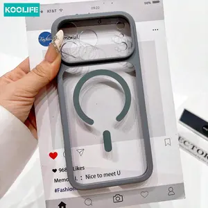 Koolife 1pc Magnetic Clear Protective Phone Case, High-Transparency, Non-Yellowing, Full Camera Protection, PC Back + TPU Frame, Independent Buttons, Shockproof & Wear-Resistant Cover, Compatible with iPhone 17/17 Pro/17 Pro Max
