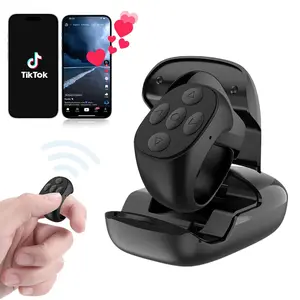 Remote Control Scrolling for Tiktok with Phone Stand,Page Turner for Kindle App E-Book,400mAh emergency charging capacity,Bluetooth Camera Shutter Remote for iPhone, Android,iOS,iPad,Tablet