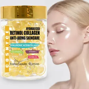 Cosnyce Hydrolyzed Collagen Essence Capsules, Vitamin C Retinol, Hydrating Anti-Wrinkle Moisturizer, Skincare Products, Beauty