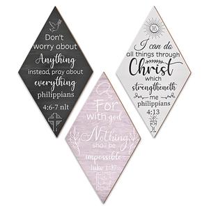 christian inspirational rustic wall decor, 1 set bible verses wall decor, motivational wall decor, art inspiring wooden hanging plaque, ornaments
