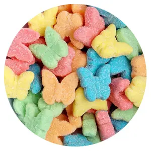 Sour Neon Gummy Butterflies, 1 Pound Bulk Bag, Gummy Candy, The Hampton Candy Company