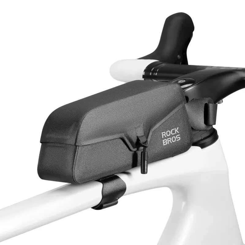 ROCKBROS Waterproof Bicycle Top Tube Frame Bag, Magnetic Flap Closure, Cycling Tool Storage, 0.6L/0.9L Capacity, Bicycle Bag