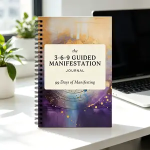 Guided Manifestation Journal, 369 Rule 99 Days Wish Tracker, Personal Growth Notebook, Daily Reflection Log, Self-Improvement Tool