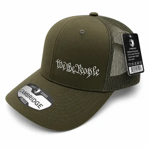 We The People Unisex Trucker Cap - America-Themed Hats, 4th of July Design, Breathable Mesh Back, Adjustable Snap, 1 Size Fits Most, Hand Wash Compatible, Casual Outfits Cap, Adult Accessory