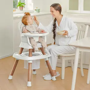 BabyBond 14-in-1 Luxury High Chair for Babies & Toddlers, Convertible Baby High Chair with Activity Center, Baby Joy Highchair for Ages 6-72 Months, Gifts for babies