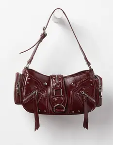 Vero Multi Pocket Shoulder Bag, Burgundy
