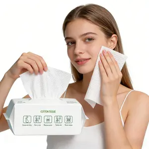 Disposable Face Towels, 1/2/4 Packs Face Towelettes for Washing, Drying & Cleaning, Soft Dry Wipes Facial Tissue Single Use Tissues for Travel, Camping, Home Hand Wipes and Other Outdoor Activities Use, Napkin, Korean Facial Cleansing Cloths