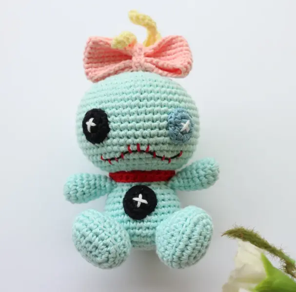Crochet Scrump Doll: Lilo and Stitch Inspired Amigurumi (4 inch), baby shower decor,personalized gift