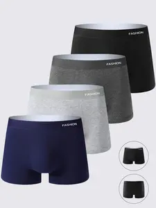 4-Pack Men's Underwear Set, Soft Comfortable Breathable Fitted Trunk, Sporty Casual Fitness Fashion, Trendy Unique Men's Shorts
