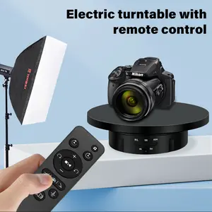 3-In-1 Electric Rotating Display Stand(without battery), 5.74/7.08/8.6 Inch Replacement Covers, 360 Degree Rotation(without battery), Ideal for Photography & Video Displays, Camera Stand