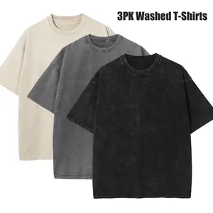 3 Pacs Oversized Tshirts Water-resistant washablecotton sports shirt