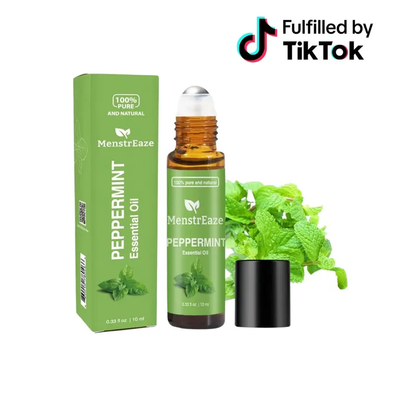 Peppermint Migraine Aromatherapy Roll-On, 100% Natural and Pure Essential Oil, High Potent and Healthy Solution for Head & Neck Comfort, Energy Boost, Skin and Body Care