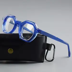 Square Thick Acetate Eyeglasses Frames Vintage Glasses Men Women Glasses Frames