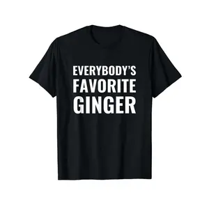 Men's Funny "Everybody's Favorite Ginger" Saying T-Shirt - Classic Black Crew Neck Tee, Soft Everyday Shirt for St. Patrick's Day, Gym