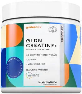 GLDN CREATINE+ for Women with HMB Vitamin D3 & K2 30 Servings Unflavored Supplement