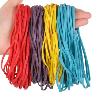 Large Rubber Bands Office Supplies，Heavy Duty Rubber Band, 100Pcs, 7 Inch Large Assorted Rubber Bands for File Folders, Trash Can
