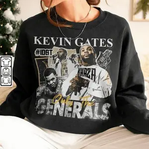 Tour 2025 Kevin Gates Only The Generals Rap Music Shirt Rapper Kevin Gates Shirtunisex Cotton Shirt Sweatshirts Hoo Relaxed Cotton Hoodies