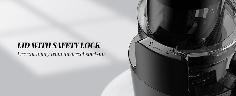 GDOR Cold Press Juicer with 5.3" Wide Feed Chute 150NM Powerful Motor Slow Masticating Extractor High Juice Yield Easy to Clean Fits Whole Fruits & Vegetables Black