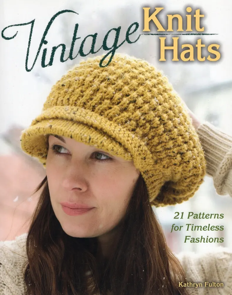 Used Paperback Book - Vintage Knit Hats Guide with Women's, Children's Fashion Yarn Patterns (English)