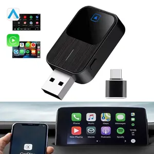 Wireless CarPlay Android Auto 2in1 USB Dongle Adapter, Bluetooth 5.2, Plug & Play, Auto Connect, OTA Upgrade, Dual Port for Original Wired CarPlay/Android Auto Vehicles